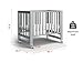 MAMAZING EvoNest Baby Crib, 6 in 1 Convertible Mini Crib with Wheels, 100% New Zealand Wood Growing Bed, 4 Adjustable Mattress Height, GREENGUARD Gold Certified, Grey