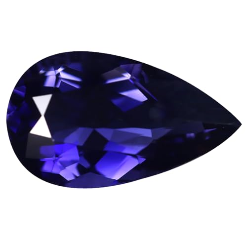 Iolite bleu vif naturelle taille poire pour sublimer vos bijoux personnalisés