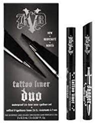 KAT VON D Tattoo Liner Duo: 0.2 mL Tattoo Liner in Trooper Black & 0.2 mL Dagger Tattoo Liner in Trooper Black