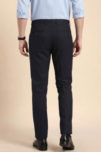 Image of Peter England Men Mid Rise Neo-Slim Formal Trouser