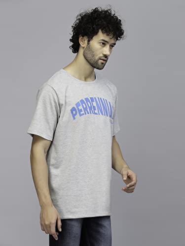 Image of Rigo Back Printed Half Sleeves Round Neck Oversized T-Shirt for Men | Drop Shoulder T-Shirt for Men | Loose Baggy Fit T-Shirt for Men