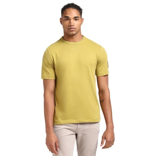 Calvin Klein Herren T-Shirt Kurzarm Regular Tee mit Logo-Badge, Grün (Willow), XXXL – Ansicht 1