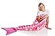 Die weiche meerjungfrau decke, Mikrofaser-Plaid für Kinder, plaid für sofa Meerjungfrau oder meerjungfrauen decke, Deckensack, Schlafsack, Reisedecke 135 cm lang, mit Flosse, PINK