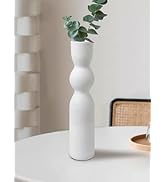 28" Tall Ceramic Floor Vase, GDSZJLJ White Large Decorative Vases For Modern Home Decor, Living Room, Minimalist Style Big Flower Vase For Pampas Grass, Flowers, Twigs, Office, Bedroom Décor - View #5