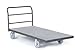Nexel Steel Deck Push Dolly Platform Truck, Heavy Duty Flatbed Cart, Rubber Wheels, 1400lb Capacity, 36" x 72", Gray