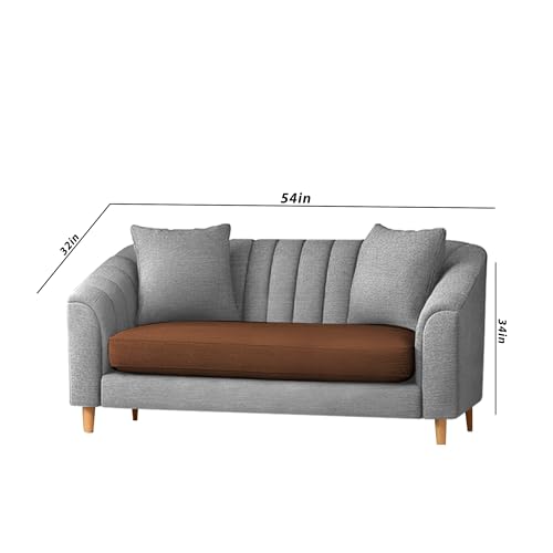 Image of Casaliving Doraldo 2 Seater Sofa Set for Living Room (Brown Grey Colour) Premium Fabric Sofa