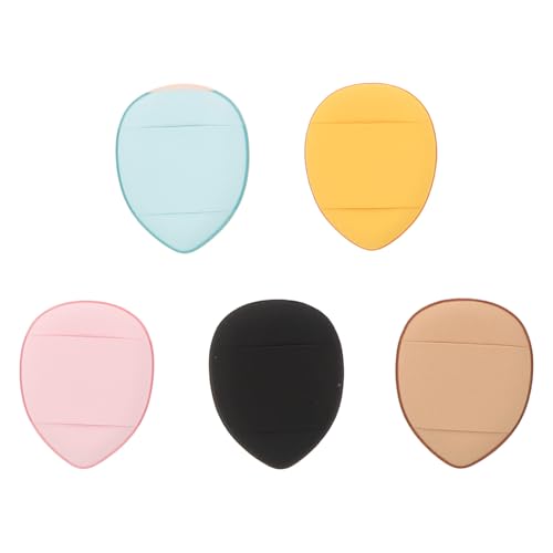 jojofuny Mini Borlas de Maquillaje 5 Piezas para Polvos Sueltos Esponjas Cosméticas Suaves y Lavables Tamaño Dedo para Aplicación Facial Seca y Húmeda Accesorio Portátil para Maquillaje