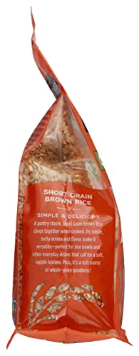 Lundberg Family Farms - Organic Brown Short Grain Rice, Subtle Nutty Aroma, Clings When Cooked, 100% Whole Grain, High Fiber, Pantry Staple, Usda Certified Organic, Gluten-Free, Vegan (32 Oz, 1-Pack) #TOP2