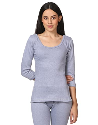Image of Alfa Fleece Women's Scoop Neck Three Quarter Sleeves Thermal Top for Winter
