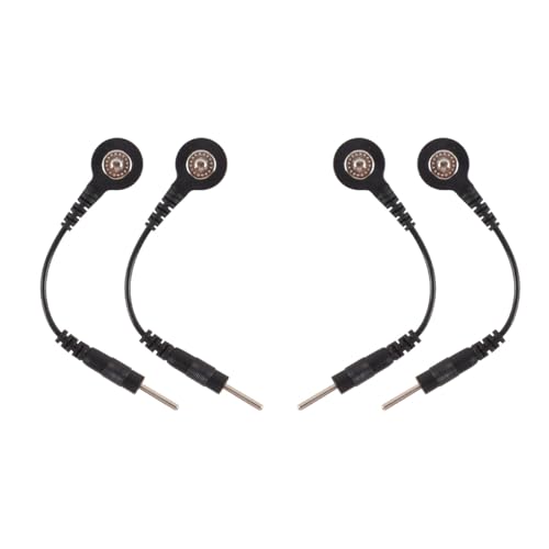 Enwye Cable de electrodo de 3,5 mm con conexión a Clavija de 2 mm para Terapia (Negro), 9,7 cm de Largo.