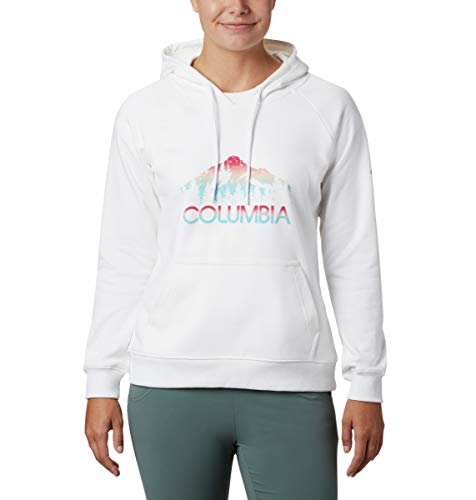 Columbia Women's Logo French Terry Hoodie, White, 2X