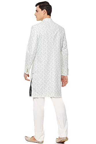 Image of Van Heusen Men's Cotton Blend White Two Piece Suit Business Pants Set