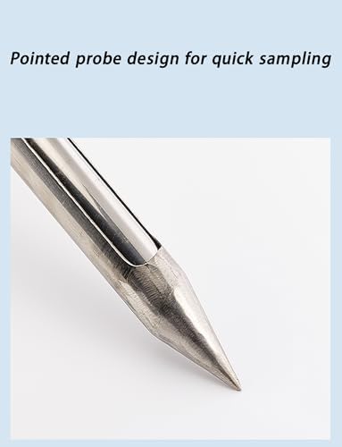 Stainless Steel Soil Sampler Probe T-Handle for Lawn & Garden - 38mm, 200CM (78.7IN) - Perfect for Powder & Grain Soil Sampling in Farms & Gardens