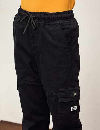 Image of Amazon Brand - Symbol Boy's Cotton Cargo Jogger | Elasticated Waistband and Cuff | Stretchable | Age 2-14 Years