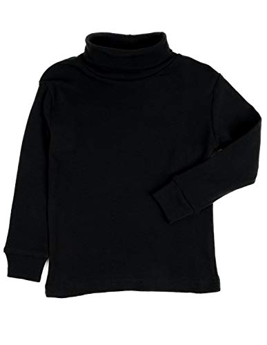Image of Leveret Girls Boys & Toddler Solid Turtleneck 100% Cotton Kids Shirt (2 Toddler-14 Years) Variety of Colors