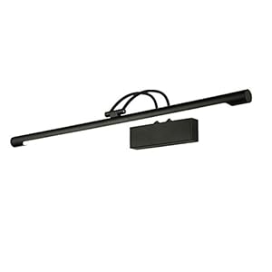 ZYQHJKLHK Home Exquisite Lampen Schwarz Retro Badezimmerbeleuchtung Spiegelschrankbeleuchtung LED Makeup Wandleuchten Waschtischleuchte Bild Front 36cm