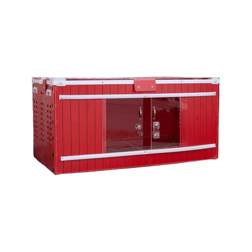 RentACoop Big Red Barn Chick Brooder | Durable, Lightweight, Easy-Clean, Multipurpose | with Absorbent Hatchling Liners, Jute Liners, LED Light, Security Latch