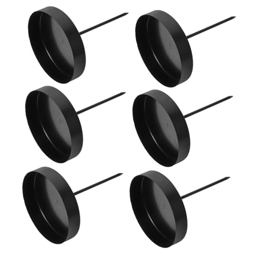 CHICAMPERA 6 Pezzi Piattini Candele in Semplice Vintage Supporto per Candele Decorazione Elegante per Feste Matrimoni e Ambienti Casa