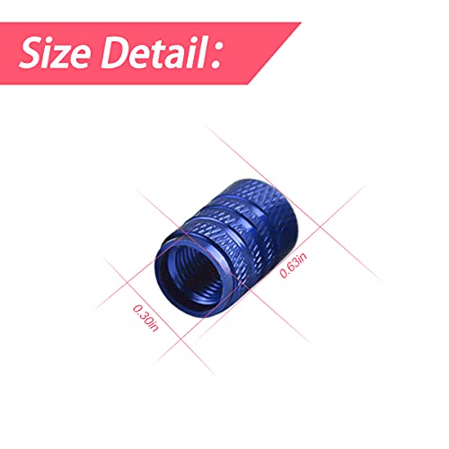 Aluminum Alloy Tire Valve Stem Caps, 4 Pack Universal Car Wheel Tire Valve Caps, Universal Stem Covers For Cars Trucks Motorcycles Suvs And Bikes (Blue/4Pcs) #TOP1