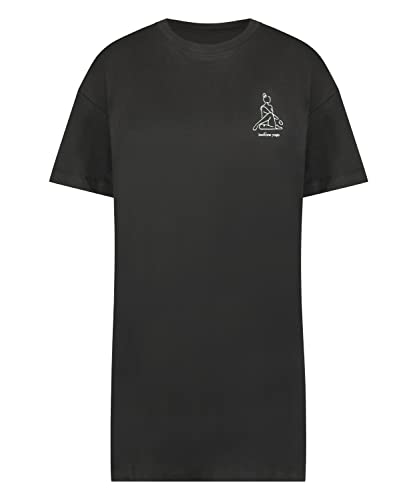 HUNKEMÖLLER Nachthemd Rundhalsausschnitt - Black - M/L