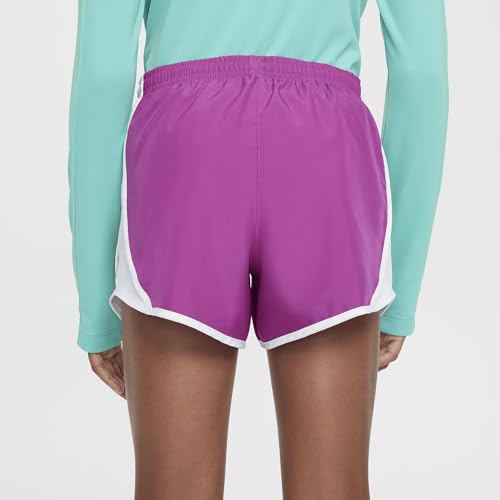 Nike Tempo Big Kids' (Girls') Dri-FIT Running Shorts (Hot Fuchsia/White/White/White, 848196-518) Size Medium