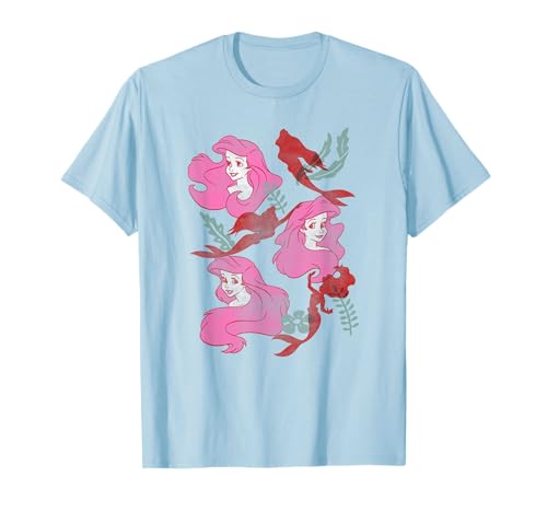T-shirt Ariel Disney portrait néon le cadeau parfait pour les fans de sirènes