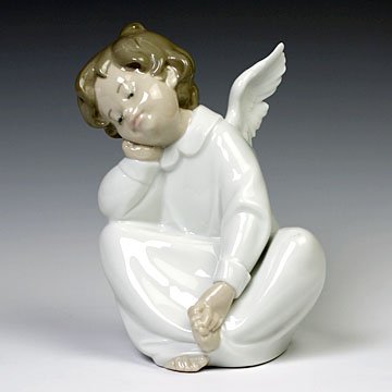 Amazon.co.jp: リヤドロ(Lladro) 天使 天使の考え事（なんとかなるよ