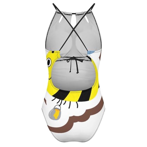 Maillot de bain une pièce Abeille correction silhouette ventre plat - 5