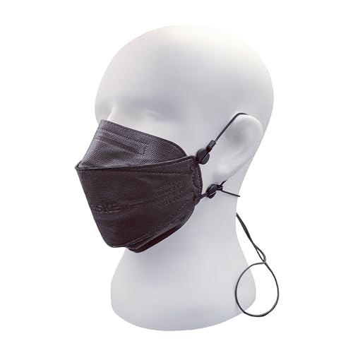 kela FFP2 - Mascarilla respiratoria | 20 unidades | con extensión de gancho para las orejas | fabricado en Alemania | protección climática neutra con capacidad de respiración mejorada | color negro