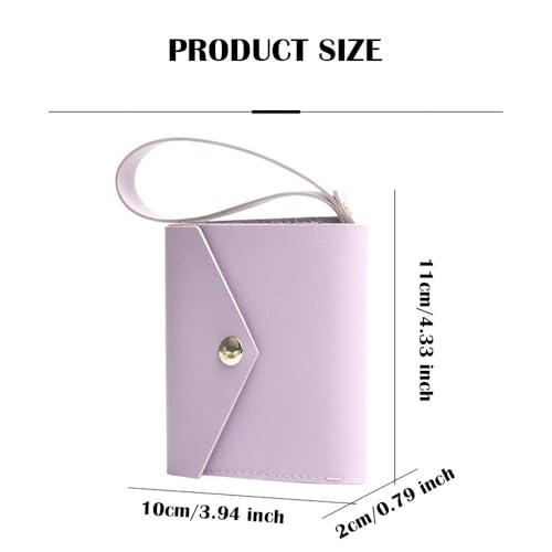 PU Purse 3-inch Photo Storage Case Game Card Women Credit Bank Card Holder Purple3