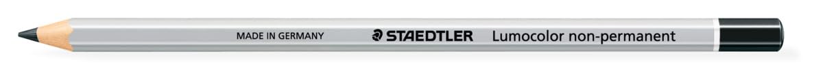 Staedtler Lumocolor Omnichrom, Crayons noirs non-permanents pour marquage sur la plupart des surfaces, Effaçables à sec et à l'eau, Boîte carton avec 12 crayons assortis, 108-9 VE (Lot de 4)