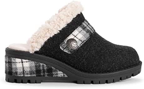 MUK LUKS Women's Norway Bergen Clog Shoes, Black, 11 | Image 5