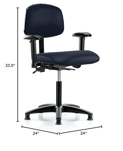 Image of Perch Task Chair with Glides, Medium Bench Height 20 inch-27 inch, Imperial Fabric