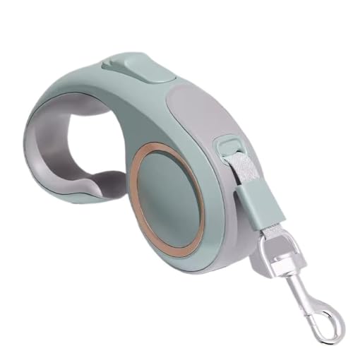 Angoda 伸縮式リード さんぽグッズ お出かけ用品 自動伸縮タイプ 屋外犬用リード (5M,緑)