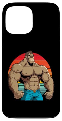 Gorilla Dumbbell T Shirt Workout Gym Gorilla Bodybuilder tee Case for iPhone 13 Pro Max