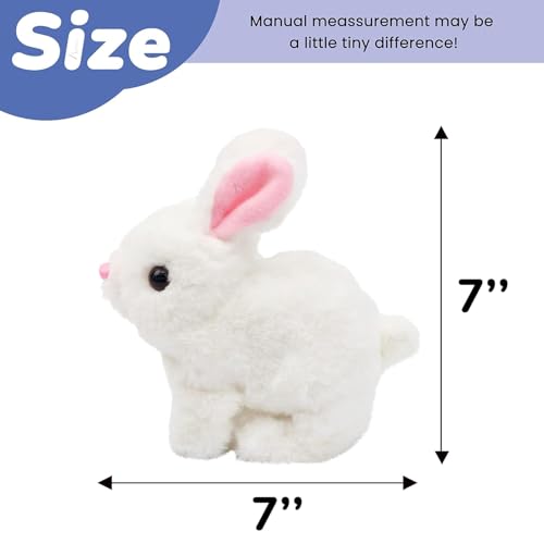 Image of Hopping Walking Bunny Toy with Sounds, Jumping Rabbit Wiggling Ears, Twitching Mouth and Nose, Educational Interactive Bunny Rabbit Toy for Baby Kids