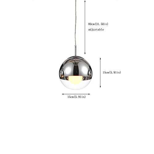 Lámpara de techo de cristal E27 ajustable para iluminación interior 6