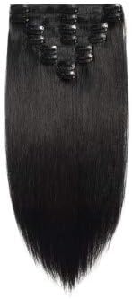 Clip in Hair Extensions – Double Drawn – 220 g – Black