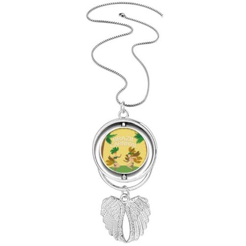 Collier Hula Brazil ailes d'ange rotatif, le cadeau idéal pour passionnés de culture brésilienne