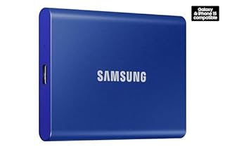 Samsung T7 2TB Portable SSD, Blue, up to 1050MB/s, USB 3.2 Gen2, Gaming, Students & Professionals, External Solid State Drive (MU-PC2T0H/AM) [Canada Version]