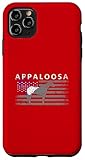 Installazione facile Cavallo Appaloosa con bandiera americana Custodia per iPhone 11 Pro Max
