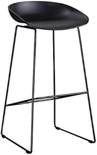 ZHAODONG Productos de Calidad Silla de café Creativa Minimalista nórdica de Hierro Forjado, tamaño: 55 cm (Blanco) (Color : Black)