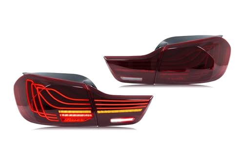 Feux arrière LED BMW M4 et F32 avec clignotant dynamique et animation au démarrage rouge