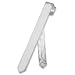Biagio 100% SILK Narrow NeckTie EXTRA Skinny SILVER GREY Men's 1.5" Neck Tie