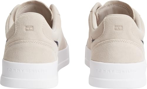 Tommy Hilfiger Herren Court Sneaker Premium aus Leder, Braun (Classic Stone), 44 – Ansicht 3