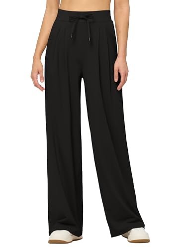 Willit Women's Dress Pants Wide Leg Stretch Work Pants Business Casual Pull On Slacks with Pockets Curvy Fit 28' 30
