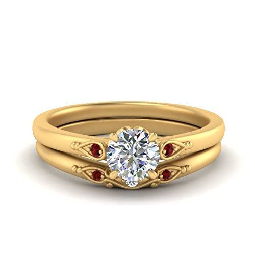 Bague diamant trois feuilles or jaune précieux - Haute finition pour alliances de mariage