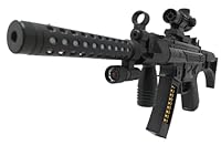 Brigamo 【𝙋𝙧𝙞𝙢𝙚 𝘿𝙚𝙖𝙡】 Premium HK MP5 Maschinenpistole SEK Polizei Spielzeug Pistole mit Licht & Sound - Siehe Video