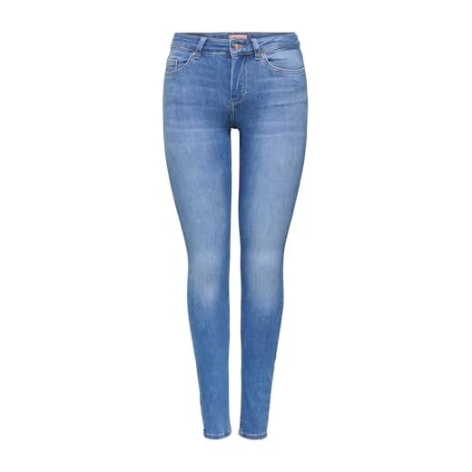 ONLY Damen ONLBLUSH Life MID Skinny REA12187 NOOS Jeans, Medium Blue Denim, XL/30