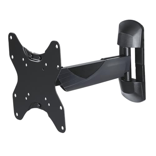 Hama TV Wandhalterung schwenkbar, neigbar (TV Wandhalterung 19-50 Zoll, VESA 75x75 bis VESA 200x200, bis 35kg, 2 Gelenke, mit Fischer-Dübeln) schwarz – Bild 3